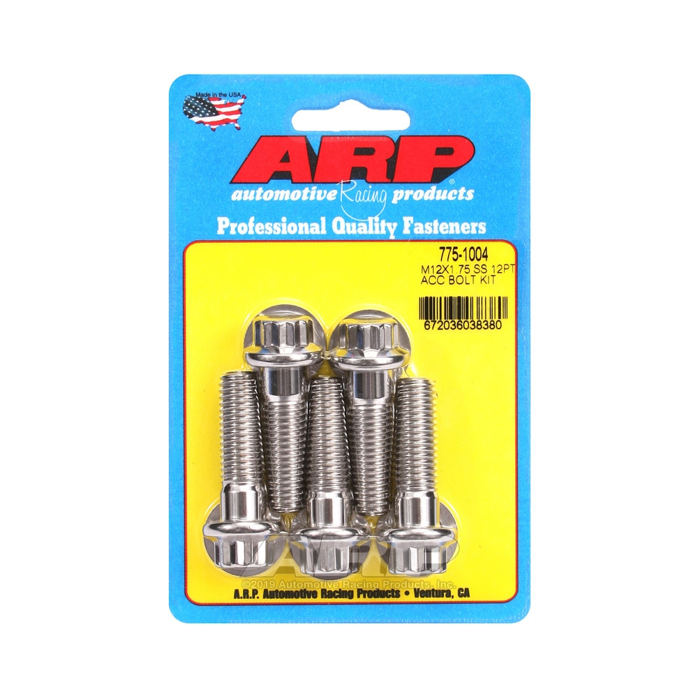 Universal-Schrauben ARP M12 x 1.75 - Edelstahl 12 Pkt x5 - ARP-775-1004 - 775-1004 - 3666618229751