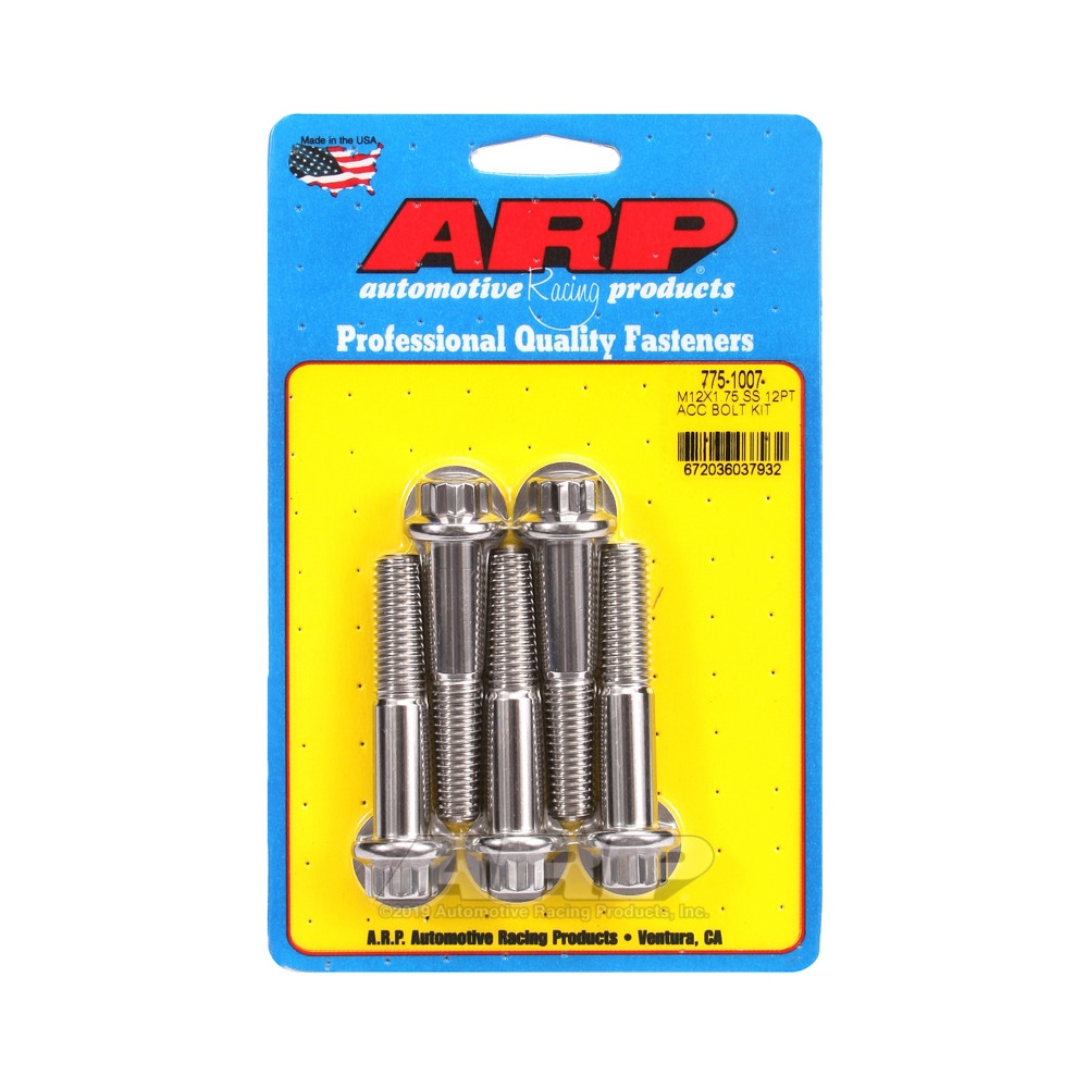ARP Universal Bolts M12 x 1.75 - Stainless Steel 12 Pts x5 - ARP-775-1007 - 775-1007 - 3666618229782