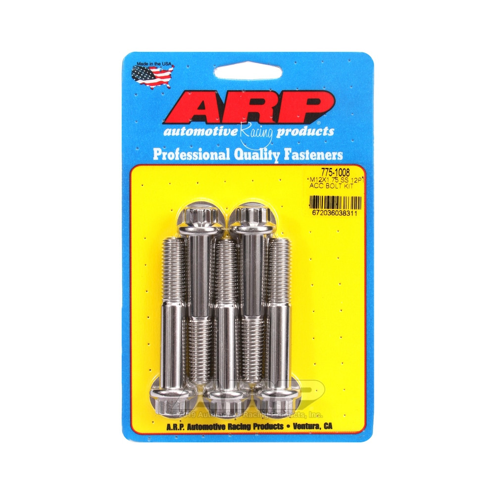 Universal-Schrauben ARP M12 x 1.75 - Edelstahl 12 Pkt x5 - ARP-775-1008 - 775-1008 - 3666618229799