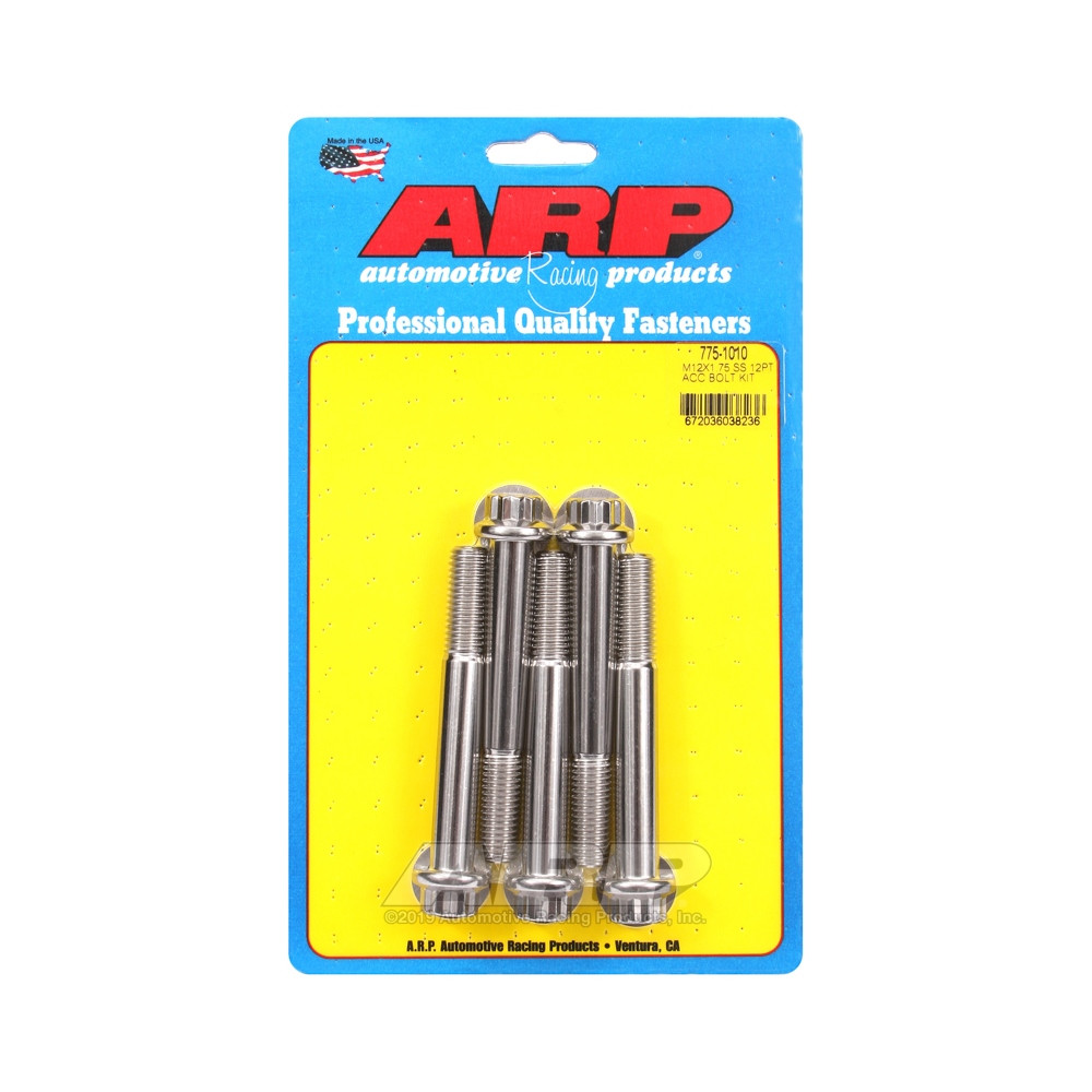 Bulloni universali ARP M12 x 1,75 - Acciaio inox 12 pezzi x5 - ARP-775-1010 - 775-1010 - 3666618229812