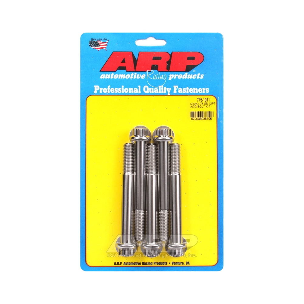 Bulloni universali ARP M12 x 1,75 - Acciaio inox 12 pezzi x5 - ARP-775-1011 - 775-1011 - 3666618229829
