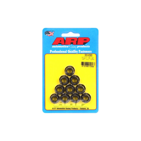 Pack écrous ARP (10) M11 x 1.25 - Black Oxyde 12 pts