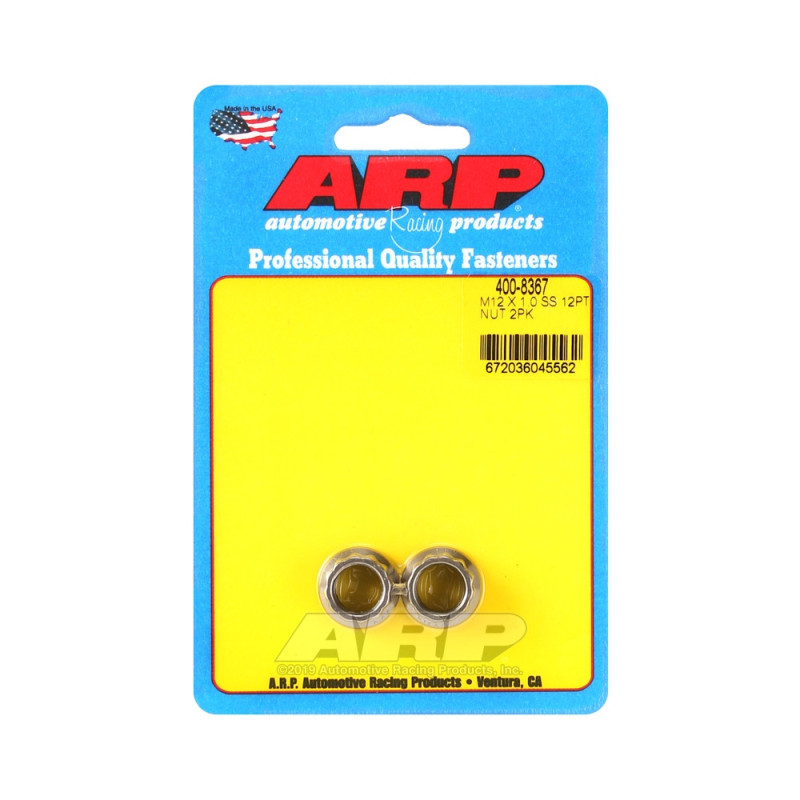 Confezione di dadi ARP (2) M11 x 1,25 - Acciaio inox 12 pts - ARP-401-8381 - 401-8381 - 3666618226385