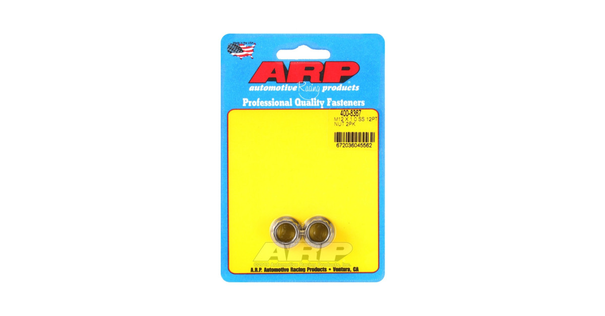 Pack écrous ARP (2) M11 x 1.25 - Inox 12 pts