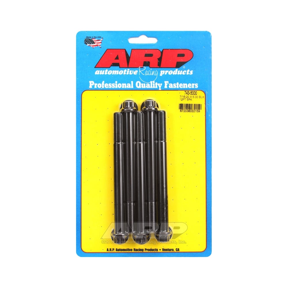 Universal Bolt ARP 7/16-20 - Black Oxyde 12 Pts x5 - ARP-746-0750 - 746-0750 - 3666618200477
