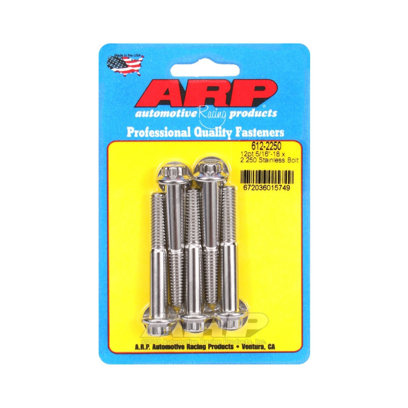 Bullone universale ARP 5/16-18 - Acciaio inox 12 punti x5 - ARP-612-2250 - 612-2250 - 3666618190877