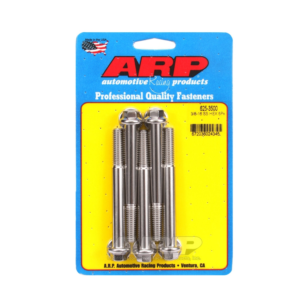 ARP Universal Head Bolt STD 3/8-16 - Stainless Hex x5 - ARP-625-3500 - 625-3500 - 3666618192659
