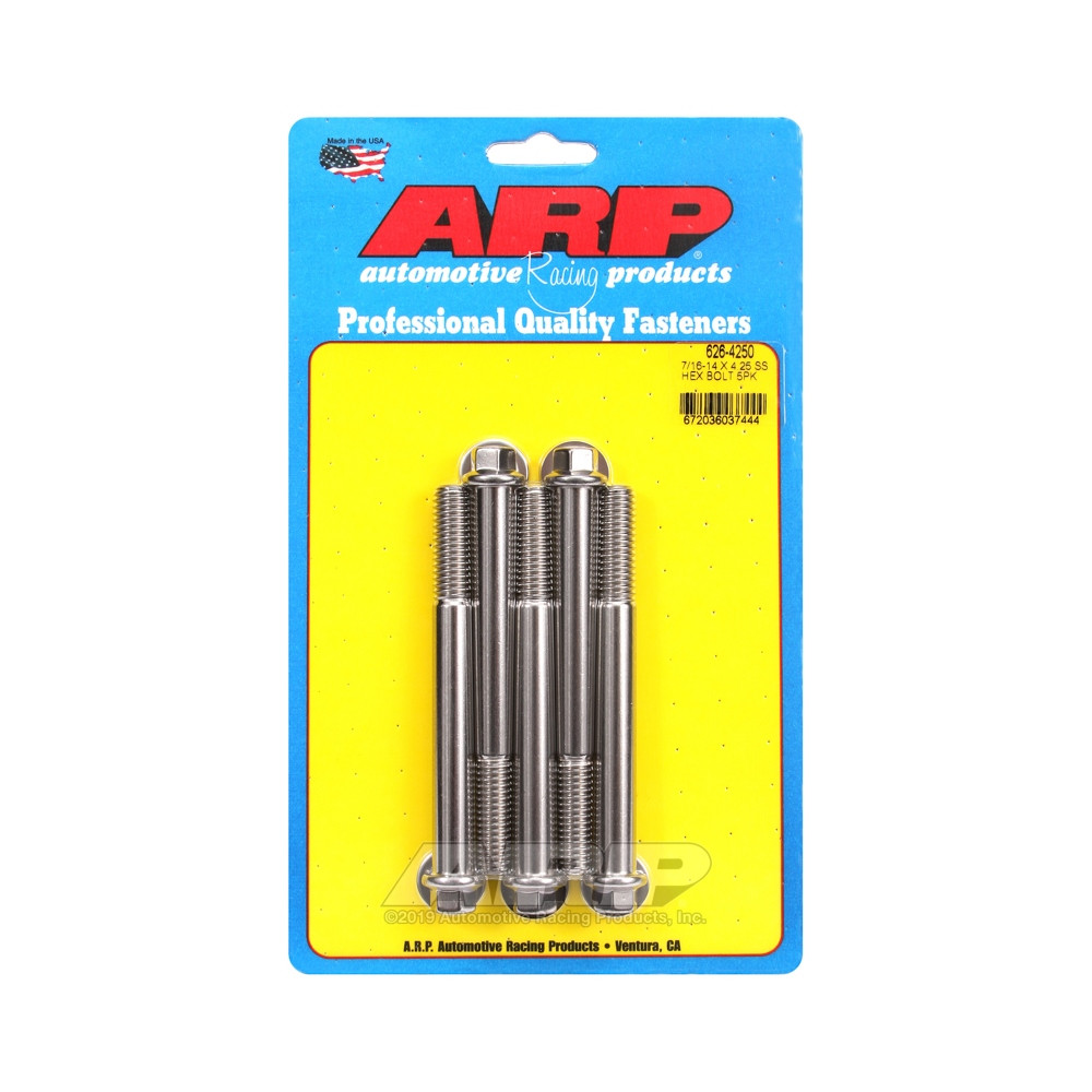 Universal Bolt ARP 7/16-14 - Stainless Hex x5 - ARP-626-4250 - 626-4250 - 3666618192796