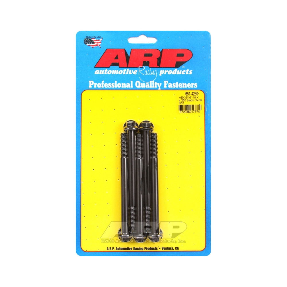 Universal Bolt ARP 5/16-18 - Black Oxyde Hex x5 - ARP-651-4250 - 651-4250 - 3666618194585