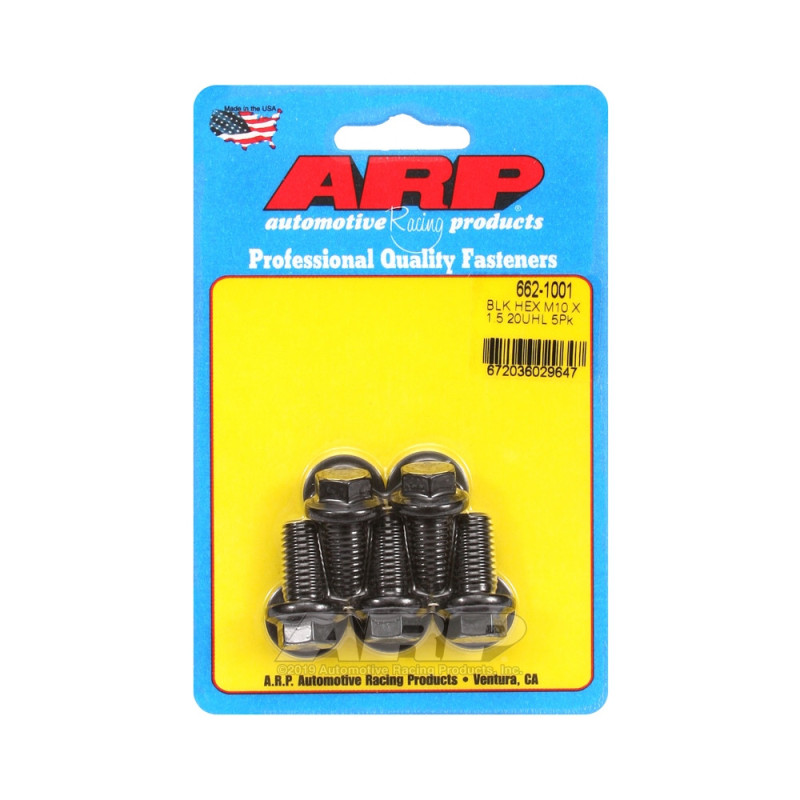 Bullone universale ARP M10 x 1,50 - Esagono ossidato nero x5 - ARP-662-1001 - 662-1001 - 3666618195827