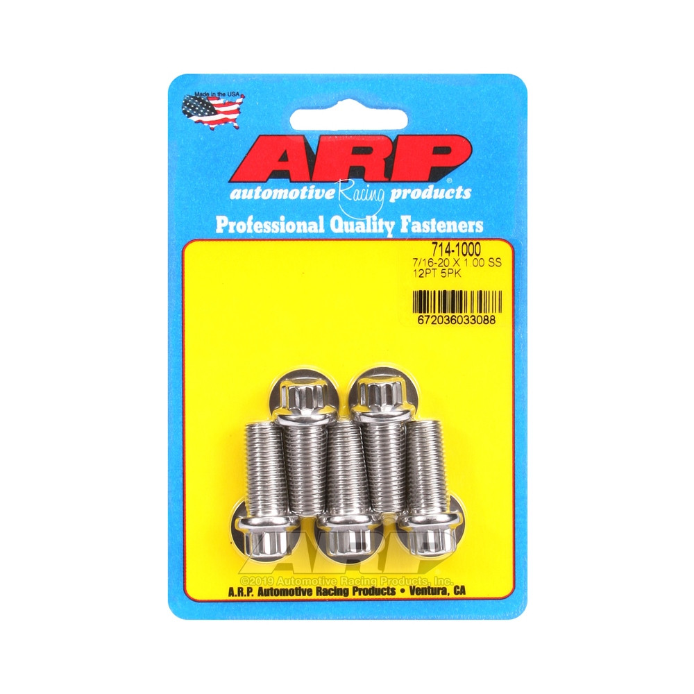ARP Universal Bolt 7/16-20 - Stainless Steel 12 Pts x5 - ARP-714-1000 - 714-1000 - 3666618197739