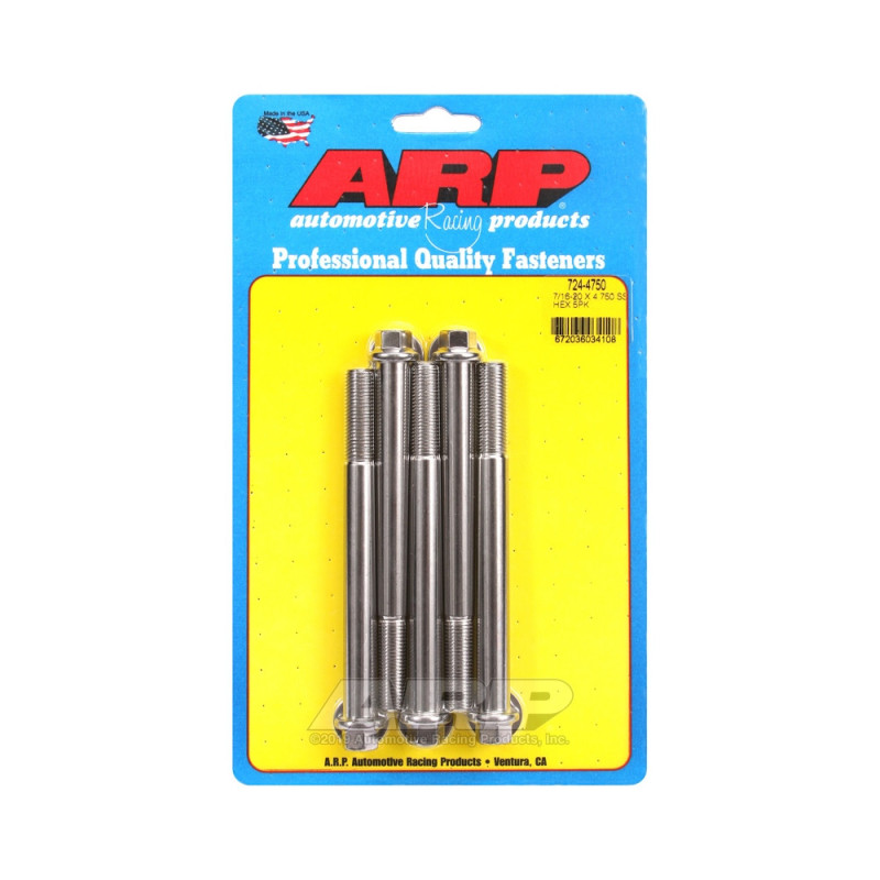 Universal Bolt ARP 7/16-20 - Stainless Hex x5 - ARP-724-4750 - 724-4750 - 3666618198972