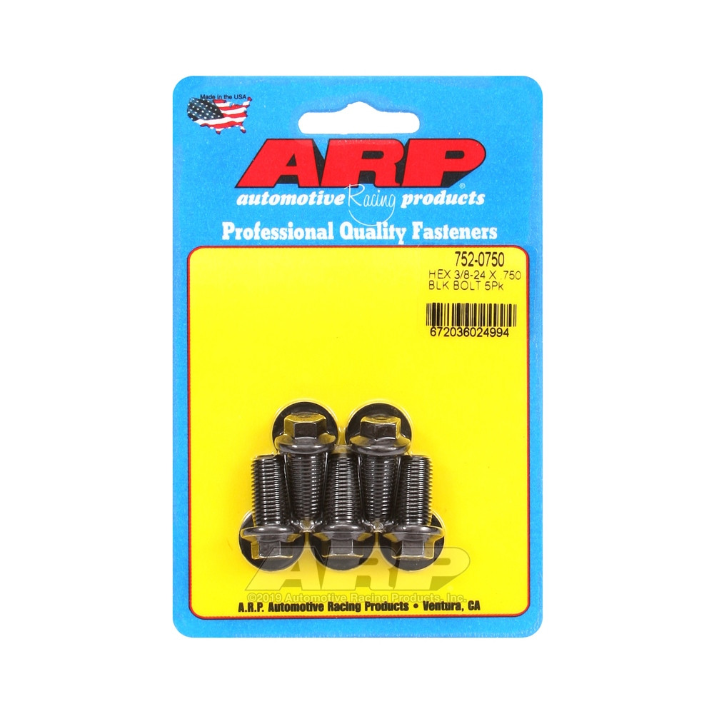 Boulonnerie universelle ARP petite tête 3/8-24 - Black Oxyde Hex x5 - ARP-752-0750 - 752-0750 - 3666618227009