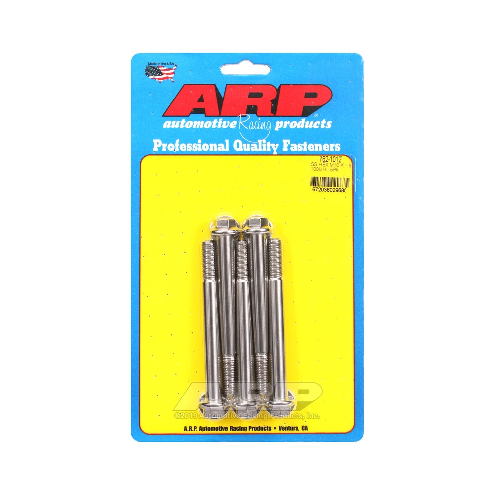 ARP Universal Bolt M10 x 1.50 - Stainless Hex x5 - ARP-762-1012 - 762-1012 - 3666618228631