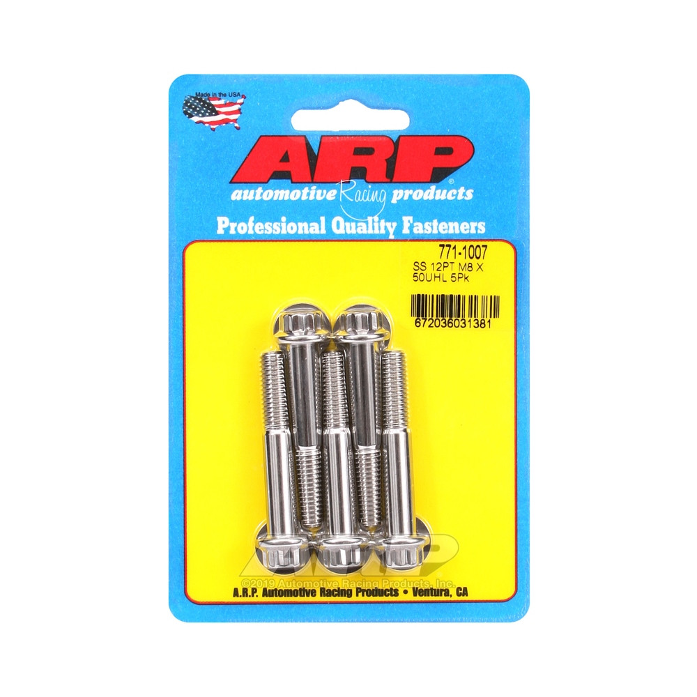 Boulonnerie universelle ARP M8 x 1.25 - Inox 12 Pts x5 - ARP-771-1007 - 771-1007 - 3666618229232