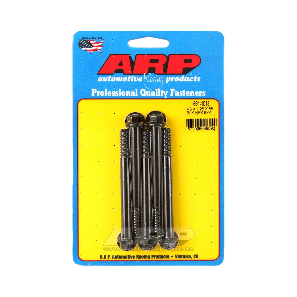 Bullone universale ARP M8 x 1,25 - Esagono ossidato nero x5 - ARP-661-1019 - 661-1019 - 3666618195810