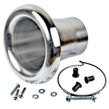 Trompette d'admission d'air Noir REVOTEC / diamètre 51 mm + adhésif