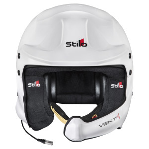 Casque STILO Venti4 WRC Turismo blanc/noir - Snell SA2020 FIA 8859-24 Hans FIA8858-10