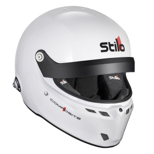 Casque Stilo ST6 GTN Composite blanc/noir - Snell SA2020 FIA 8859-24  Hans FIA8858-10