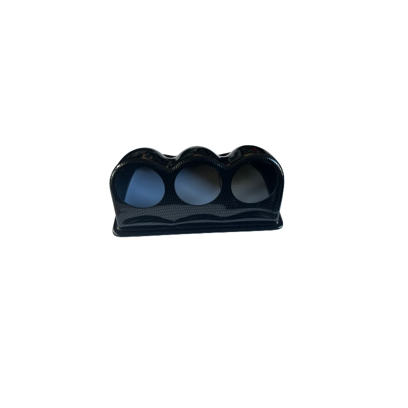 Revotec Triple-Manometer-Halterung mit 52mm Durchmesser und Carbon-Look-Finish - REN-REVOGM3U - GM3U-BLG - 3666618290423