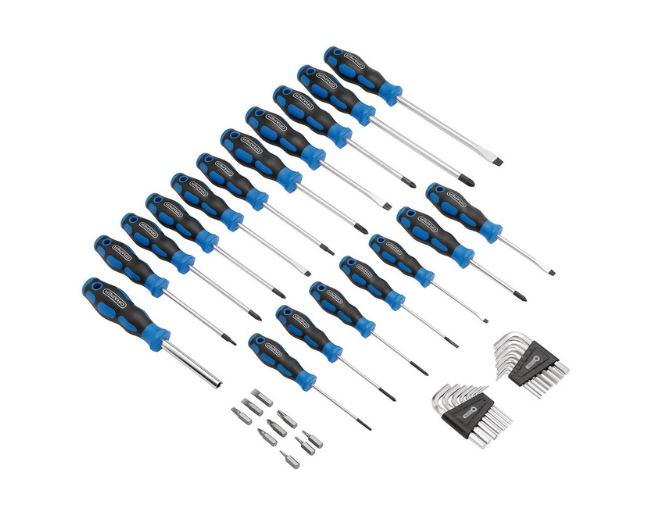 DRAPER soft drive screwdriver, hex key and bit set (44 pieces) - DRA-81294 - D81294 - 5010559812943