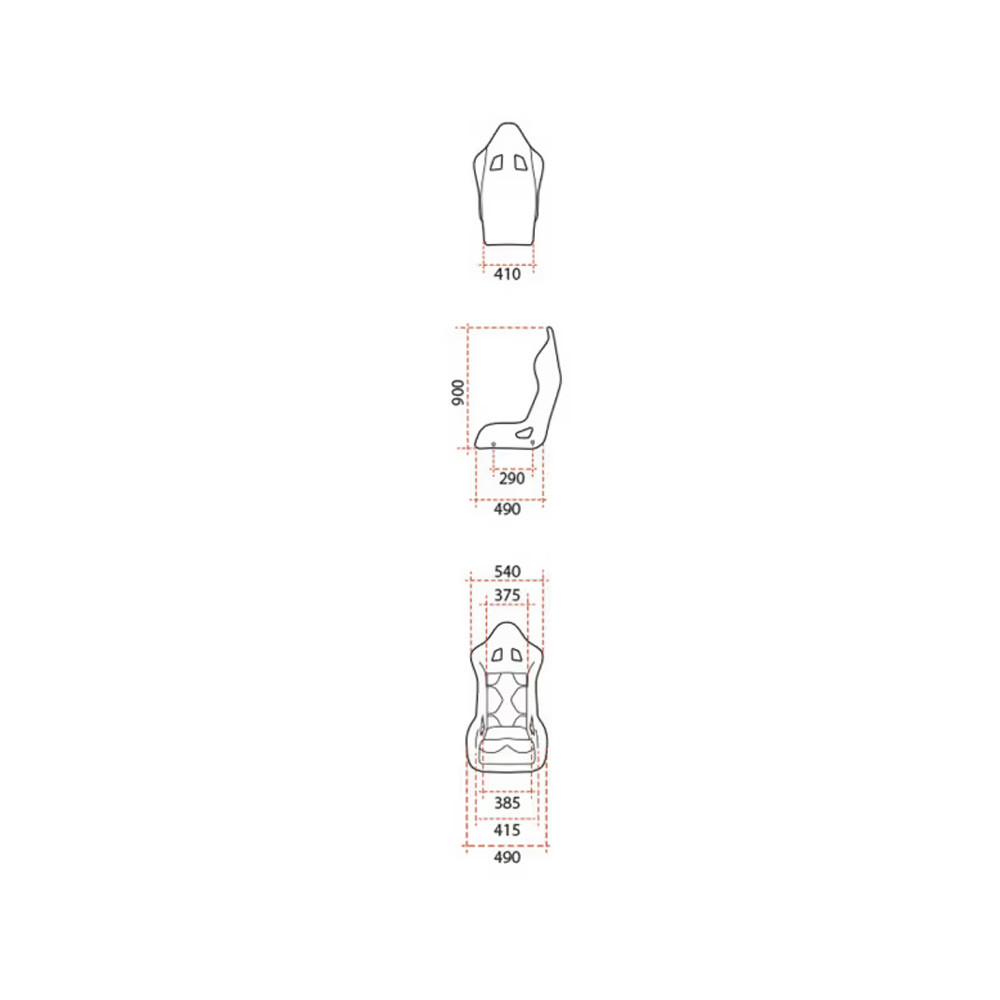 GT2i FIA Club Evo V2 tubular seat 2026 - GT-BF014-V2.31