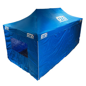 Pack Tente Bleu 3x6m + Mur avec Fenêtre