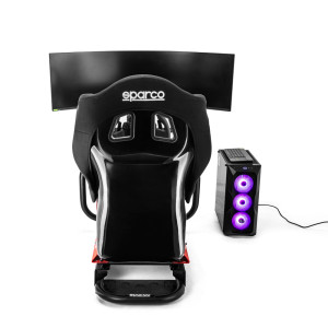 Simulatore Sparco GT-R RIG II (GT-R PRO+Fanatex SIM KIT PRO+pelle R330+PC+tastiera+supporto+monitor)