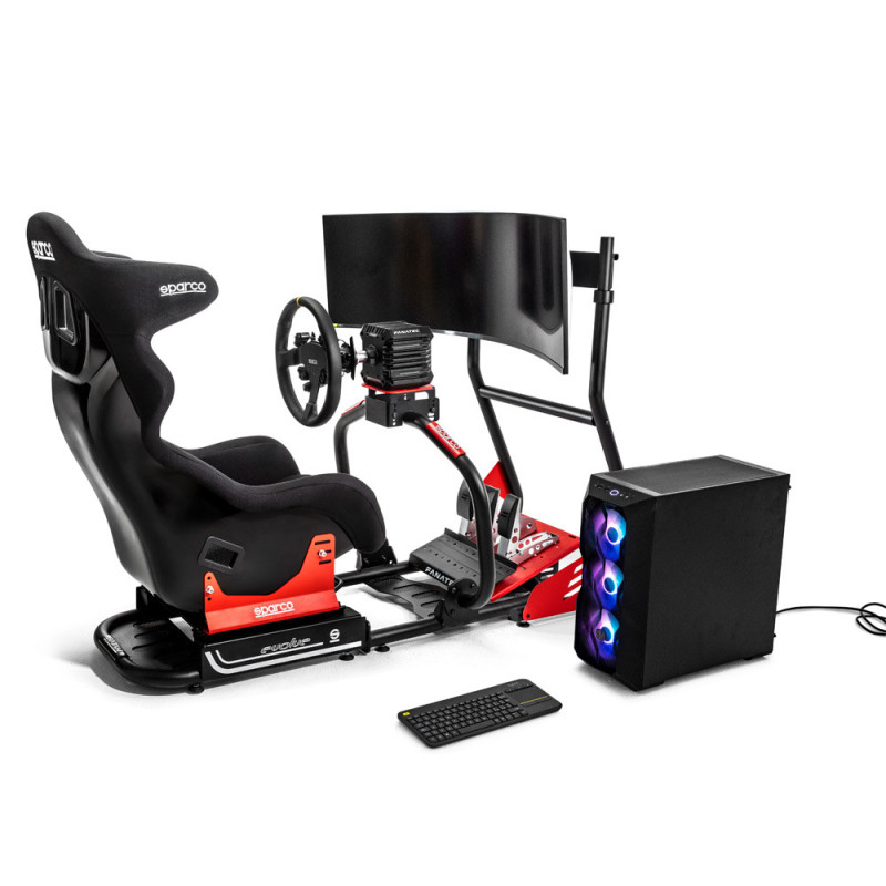 Sparco GT-R RIG II Simulator (GT-R PRO+Fanatex SIM KIT PRO+R330 Leder+PC+Tastatur+Halterung+Bildschirm) - BGD0001B0 - BGD0001B0 - 8033280587284