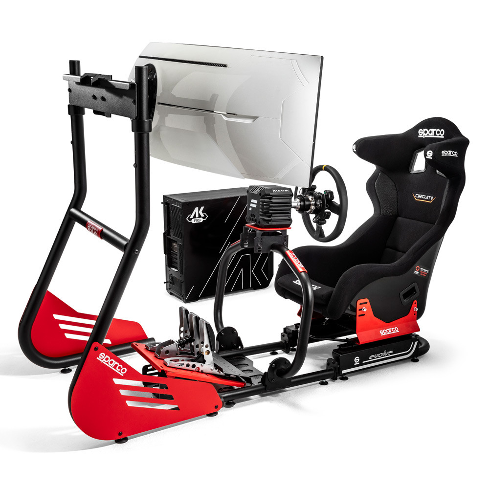 Sparco GT-R RIG II Simulator (GT-R PRO+Fanatex SIM KIT PRO+R330 Leder+PC+Tastatur+Halterung+Bildschirm) - BGD0001B0 - BGD0001B0 - 8033280587284