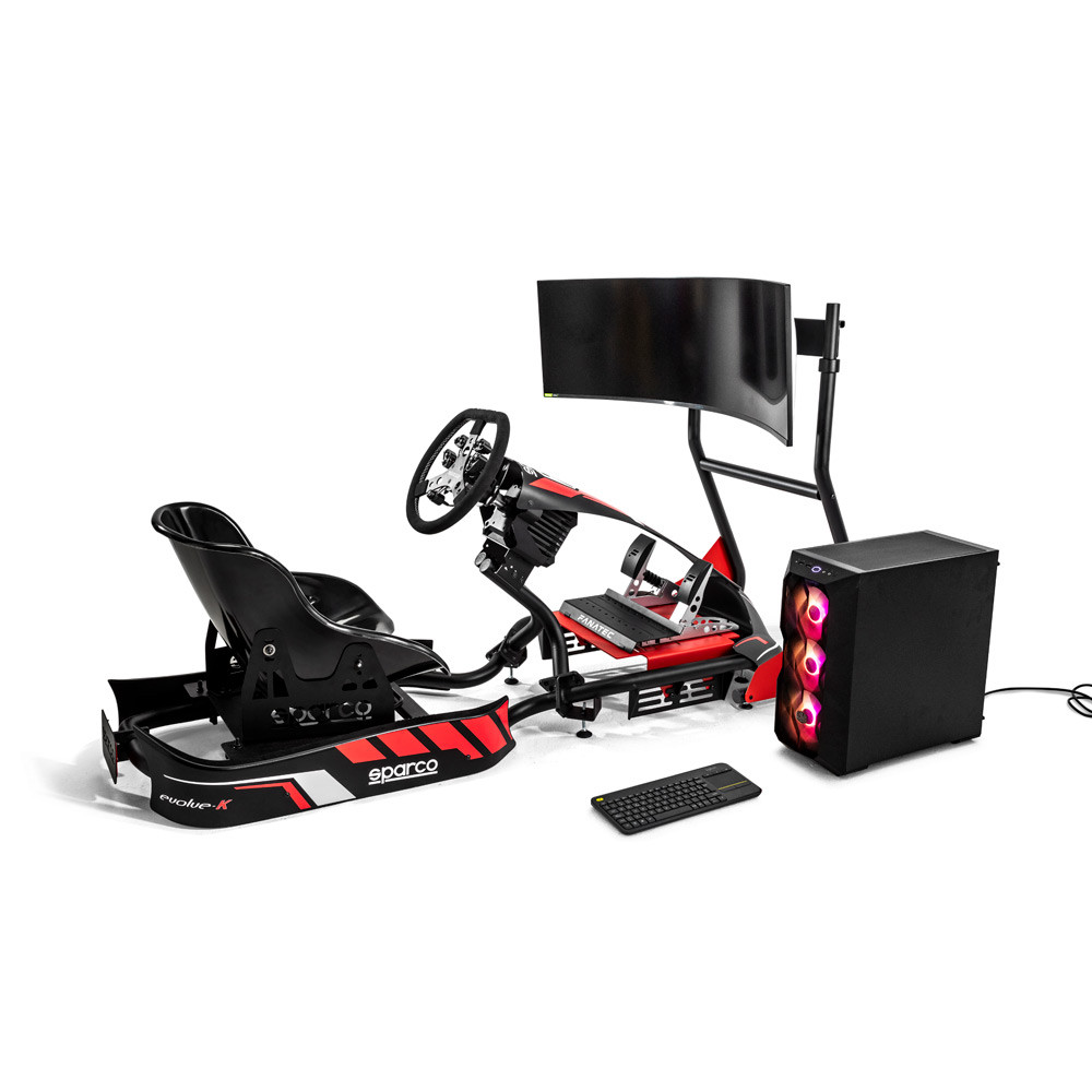 Sparco Kart Rig I (Kart pro + Fanatec sim kit pro + KG345 +Pc + Clavier + support ecran + ecran ) - BGD0005B0 - BGD0005B0 - 8033280587581