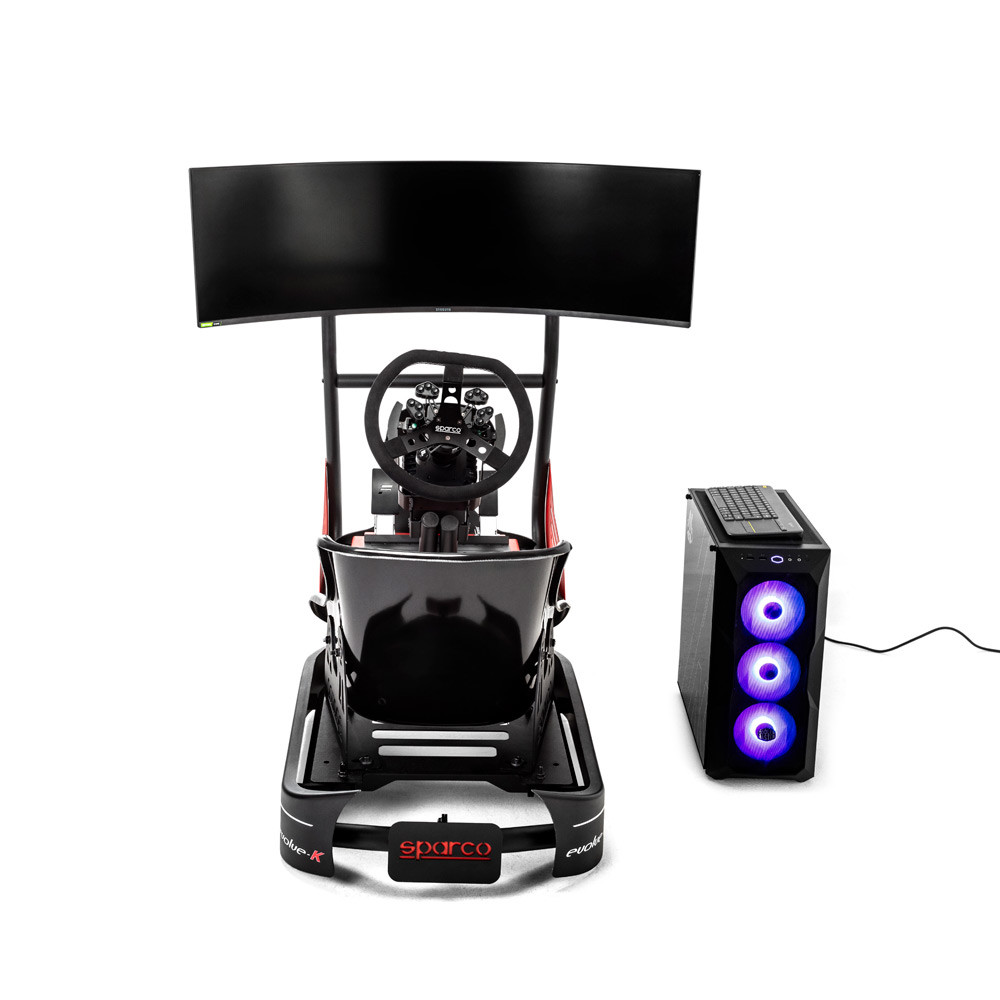 Sparco Kart Rig I (Kart pro + Fanatec sim kit pro + KG345 +Pc + Clavier + support ecran + ecran ) - BGD0005B0 - BGD0005B0 - 8033280587581