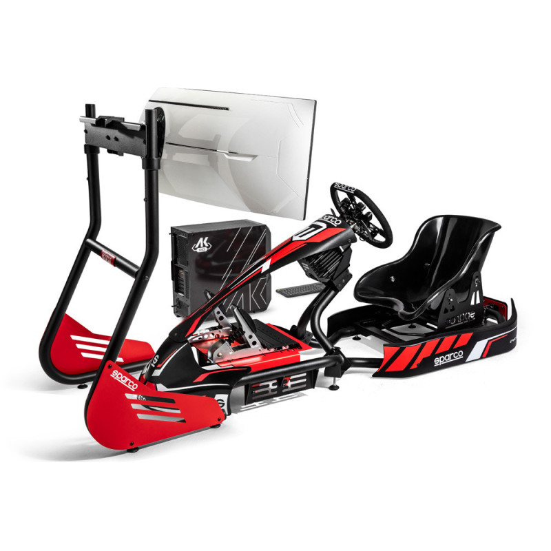 Sparco Kart Rig I (Kart pro + Fanatec sim kit pro + KG345 +Pc + Keyboard + screen support + screen) - BGD0005B0 - BGD0005B0 - 8033280587581