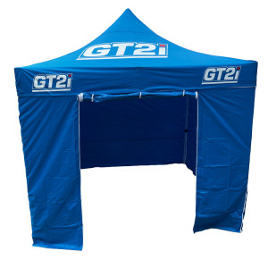 Pack Tente Bleue 3x3m GT2i + Mur sans Fenêtres + porte