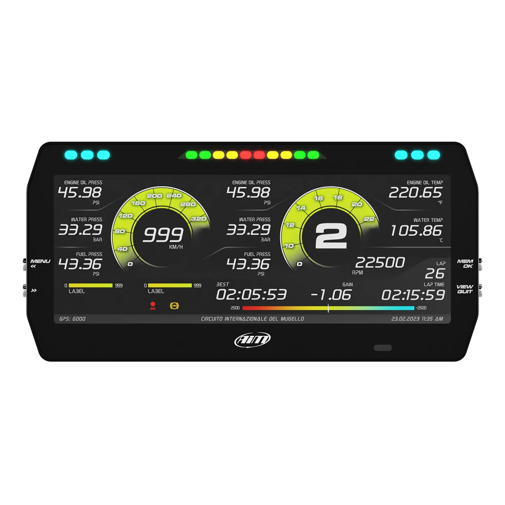 AIM MXT 1.3 STRADA 10" dashboard - AIM-MXT13STDADA.RAC.OBD - MXT-S-OBDII