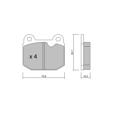 GT2i Race Front brake pads for OPEL Kadett ( D ) 1.9 GTE Gr 2 - Brake calipers Ate