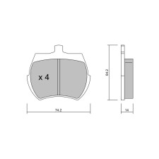Pastiglie freno anteriori GT2i Race per ROVER Mini 1.3 Gr N - Pinze freno Lockheed