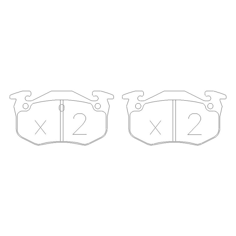 Plaquettes de frein GT2i Race Arrière pour CITROEN Saxo 1.6i 16V Challenge - Etriers de frein Bendix - GT-PR0400T - 3661768552995
