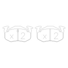 GT2i Race Rear brake pads for CITROEN Saxo 1.6i 16V Challenge - Brake calipers Bendix