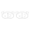 Pastillas de freno traseras GT2i Race para CITROEN Saxo 1.6i 16V Challenge - Pinze freno Bendix