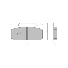 GT2i Race Front brake pads for FORMULA Formula Formula Formula - Brake calipers Tarox