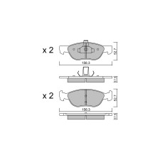 GT2i Race Front brake pads for RENAULT Twingo 1.6i 16V R2 - Brake calipers Ate