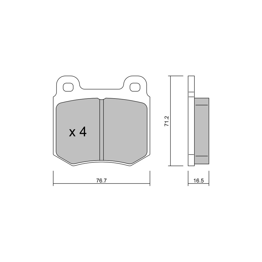 GT2i Race Front brake pads for FIAT 131 2.0 Abarth Rallye Gr 4 - Brake calipers Brembo - GT-PR10220T - 3666618560946
