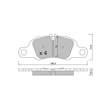 GT2i Race Rear brake pads for PORSCHE Cayman (981) 2.7, S 3.4, GTS 3.4 2013- - Brake calipers Brembo