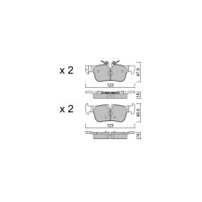 GT2i Race Rear brake pads for MINI Mini 1.6i 16V Turbo JCW Cup - Brake calipers Ate