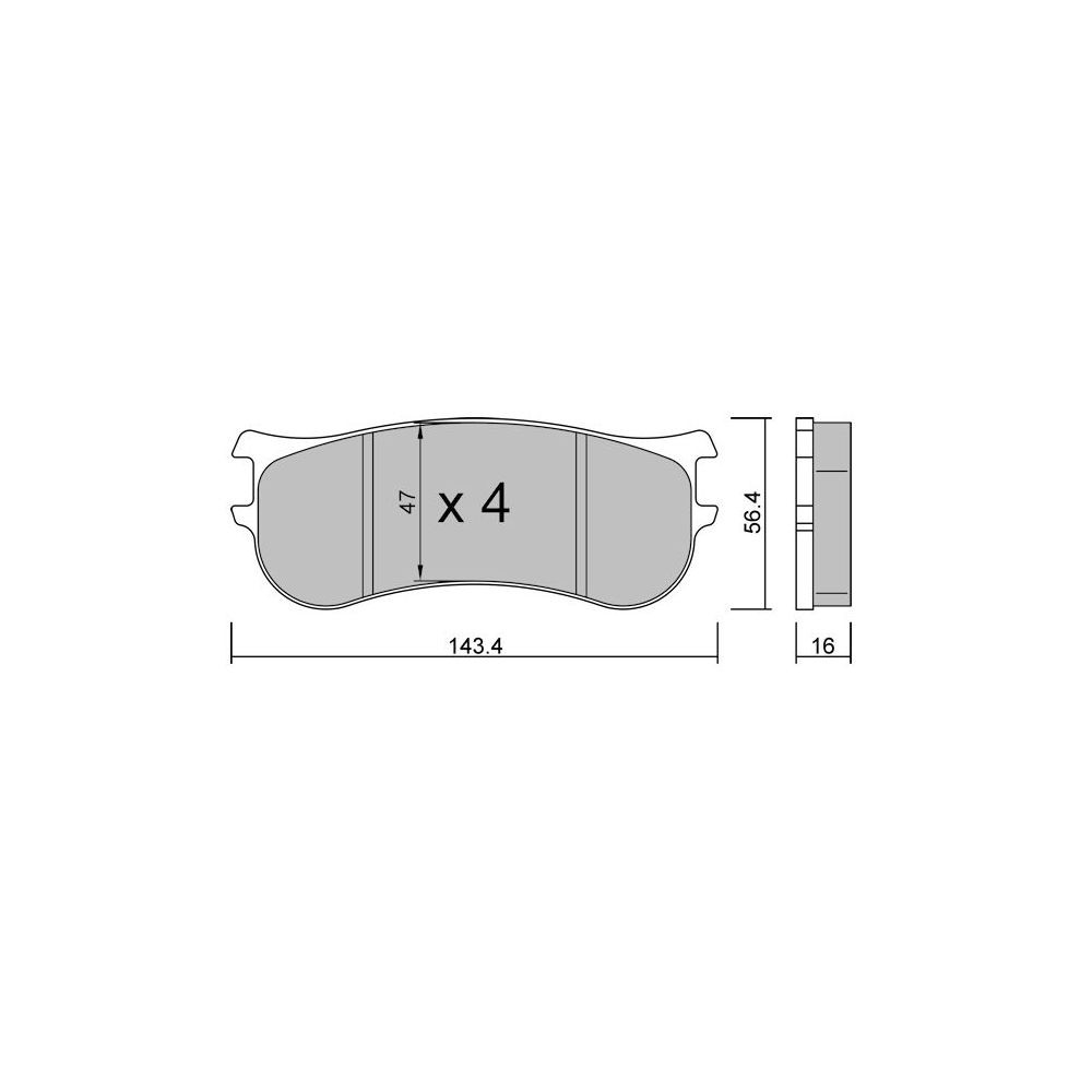 GT2i Race Front brake pads for RENAULT Clio V 1.3i 16V Turbo Rally 4 - Brake calipers PFC - GT-PR10691T - 3666618560595