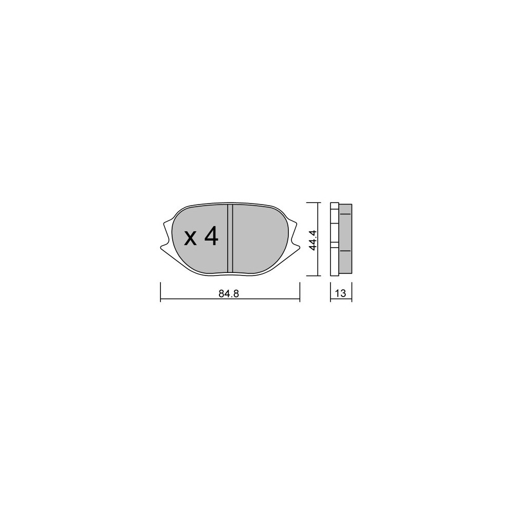 GT2i Race Rear brake pads for RENAULT Clio V 1.3i 16V Turbo Rally 4 - Brake calipers PFC - GT-PR10700T - 3661768238417