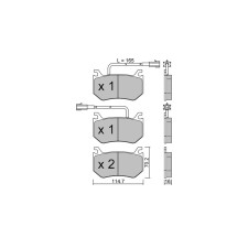 GT2i Race Rear brake pads for ALFA ROMEO Giulia (952) 2.9i T V6 Quadrifoglio 2016- - Brake calipers Brembo