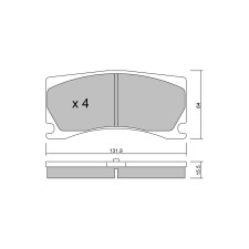 GT2i Race Rear brake pads for PEUGEOT 308 II 1.6 GTi 2014-21 - Brake calipers Alcon 