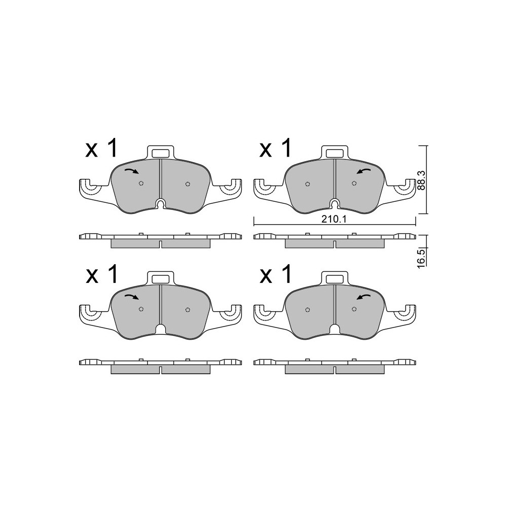 Bremsbeläge GT2i Race Avant für AUDI TT - TT Quattro (FV) TTS 2.0i 16V TFSi 2014-23 - Bremssättel Ate - GT-PR11270T - 3661768238400